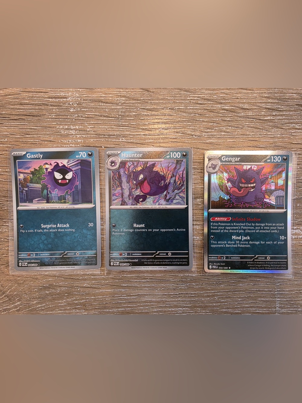 Pokémon TCG Ascended Heroes Gengar Evolution Line Lot - Gastly Haunter Gengar